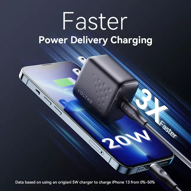 VOLTME Revo 20 Lite charging an iPhone