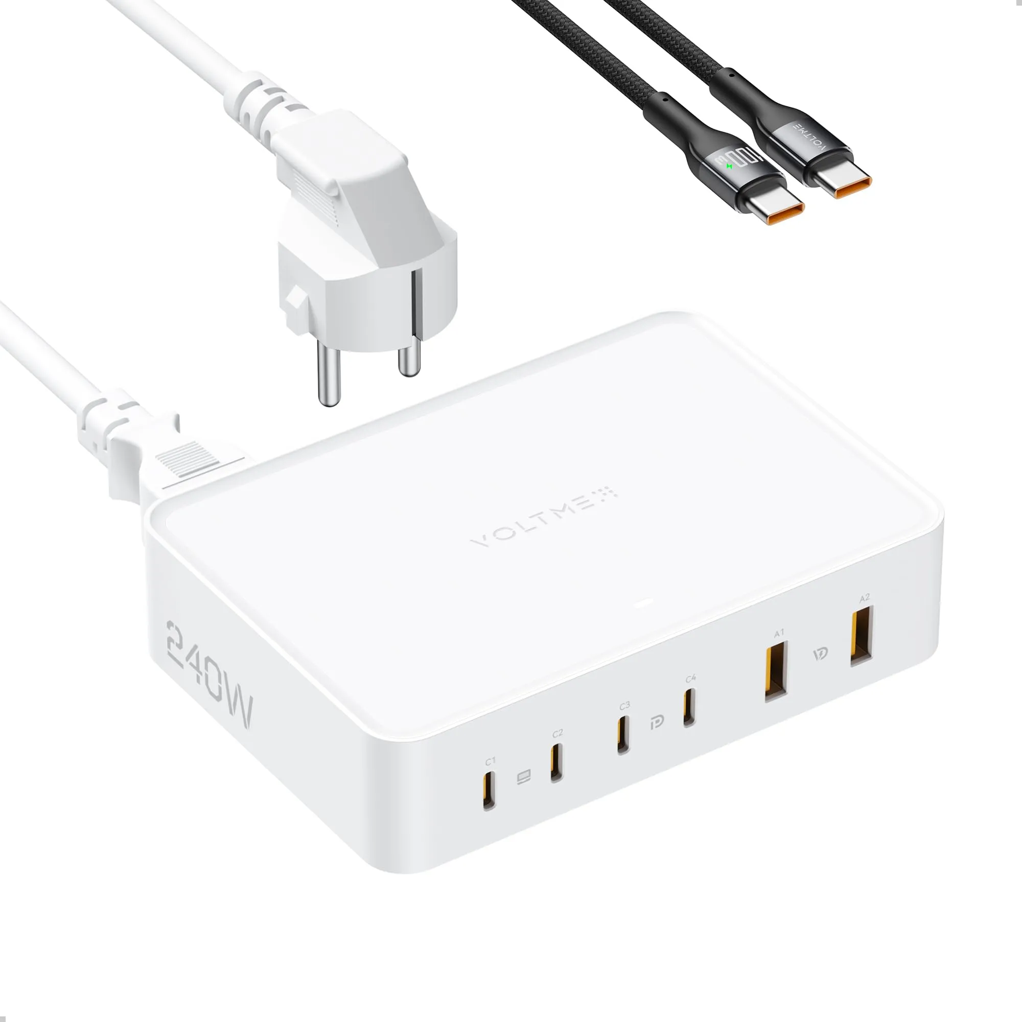 6 ports (4x USB-C, 2x USB-A) of the VOLTME REVO 240 in Bangladesh