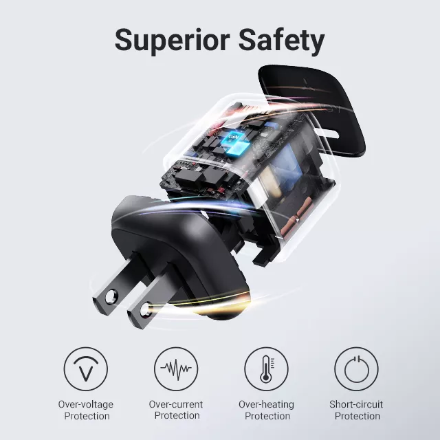 VOLTME REVO 30 DUO CC charging two iPhones with its dual USB-C ports