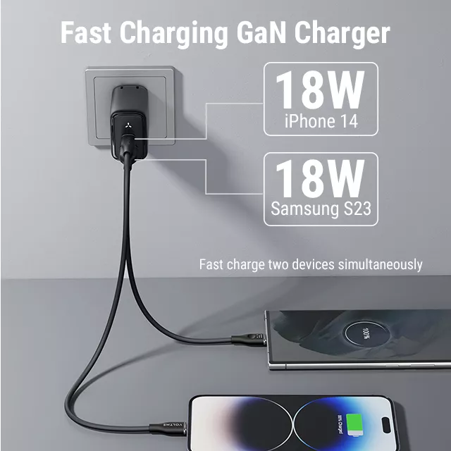 Compact size of the VOLTME REVO 35 DUO CA charger