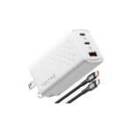 VOLTME REVO 67 Lite charging a laptop and phone with included cable